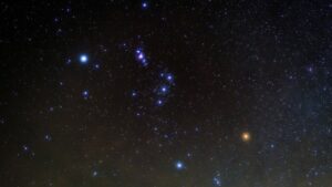 The constellation Orion in the night sky.